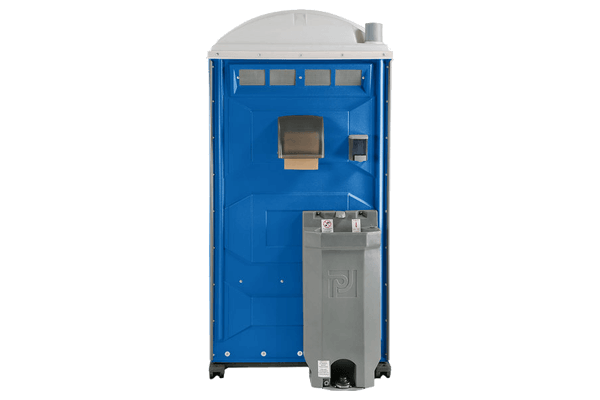 Deluxe Porta Potty rental in Bakersfield, CA - Enhanced comfort with hand sanitizer dispensers and improved ventilation